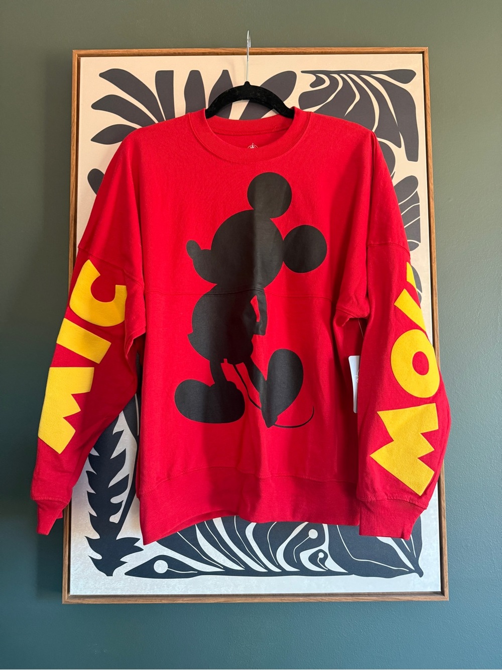 NWT DISNEY Mickey Mouse Spirit Jersey Red Decal Small S